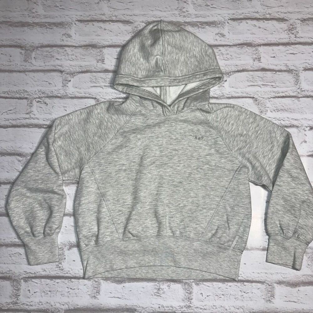 Abercrombie Kids Gray Fleece Essential Hoodie Sweatshirt Youth 13/14